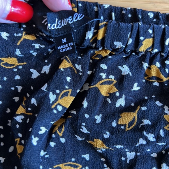 Madewell Silk Off-The-Shoulder Top in Falling Leaves - Picture 2 of 2